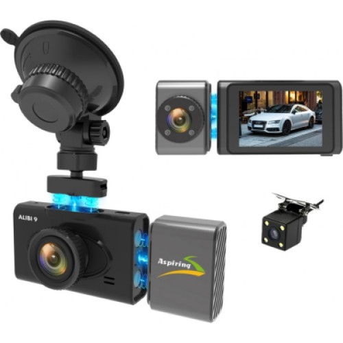 Видеорегистратор Aspiring Alibi 9 GPS, 3 Cameras, Speedcam (CD1MP20GAL9)