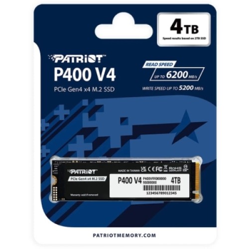 Накопитель SSD M.2 2280 4TB P400 Patriot (P400VP4TBM28H)