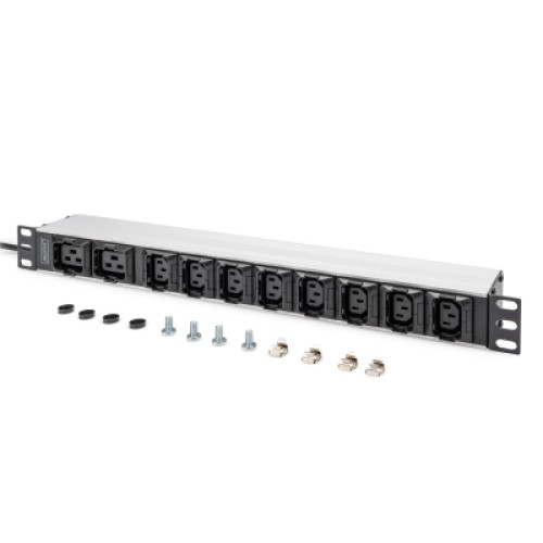 Силовой блок 19" 1U w/PDU 8xC13, 2xC19, 16A, 250V, вилка C20 Digitus (DN-95427)