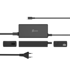 Блок питания к ноутбуку J5create USB-C/PD/90W, USB-A/10W (JUP2290C-EN)