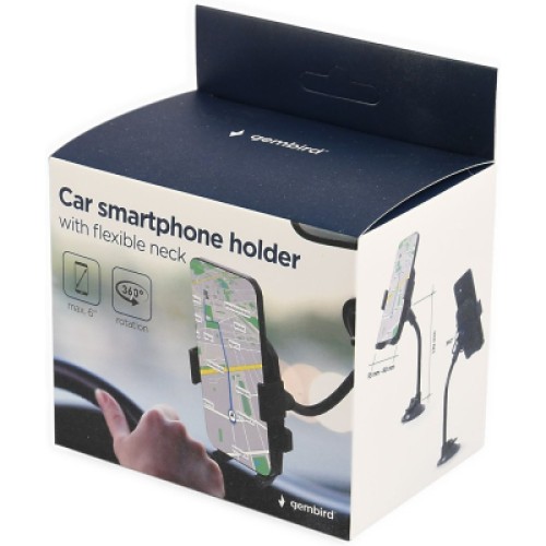 Универсальный автодержатель Gembird 55-80 мм, крепление на стекло (TA-CHW-04) Универсальный автодержатель Gembird 55-80 мм, крепление на стекло (TA-CHW-04)