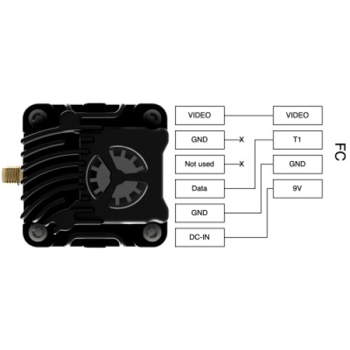 Видеопередатчик (VTX) DEC1 D1 2.5W 5.8GHz L,X,S Band 64CH SMA (000008788)