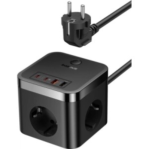 Мережевий фільтр живлення Baseus PowerCombo Cube Power Strip (E00066400117-00)