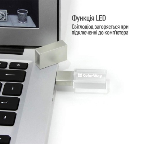 USB флеш накопитель ColorWay 64GB ColorWay Crystal USB 3.0 (CW-USBCL64)