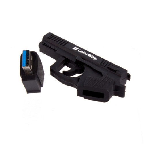 USB флеш накопитель ColorWay Pistol 64 GB 3.0 Black (CW-USBPL64)
