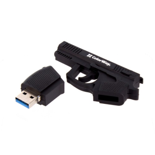USB флеш накопитель ColorWay Pistol 64 GB 3.0 Black (CW-USBPL64)