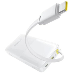 Батарея универсальная Baseus Bipow 2 Digital Display 10000mAh 20W with Built-in USB-C Cable White (P10077101213-00)