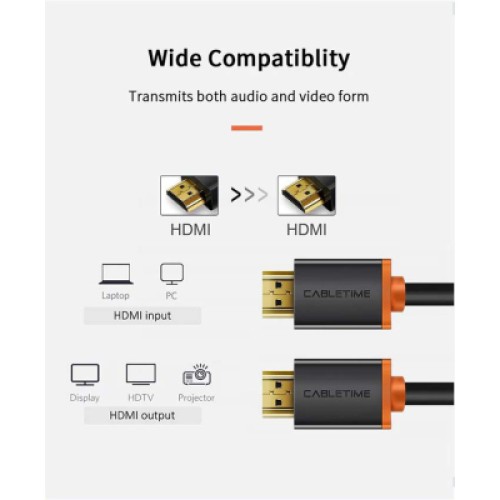Кабель мультимедийный HDMI M to HDMI M 5.0m V2.0 4K60Hz Cabletime (CA915309) Кабель мультимедийный HDMI M to HDMI M 5.0m V2.0 4K60Hz Cabletime (CA915309)