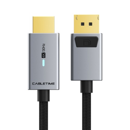Кабель мультимедийный DisplayPort M to HDMI M 1.8m 4K30Hz Cabletime (CA915323) Кабель мультимедийный DisplayPort M to HDMI M 1.8m 4K30Hz Cabletime (CA915323)