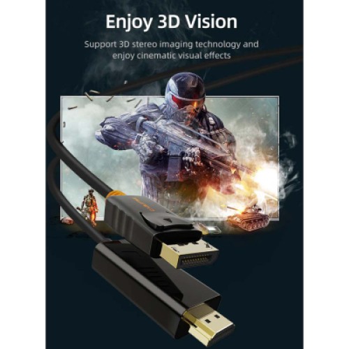 Кабель мультимедийный DisplayPort M to HDMI M 1.8m V1.2 4K60Hz Cabletime (CA915316) Кабель мультимедийный DisplayPort M to HDMI M 1.8m V1.2 4K60Hz Cabletime (CA915316)