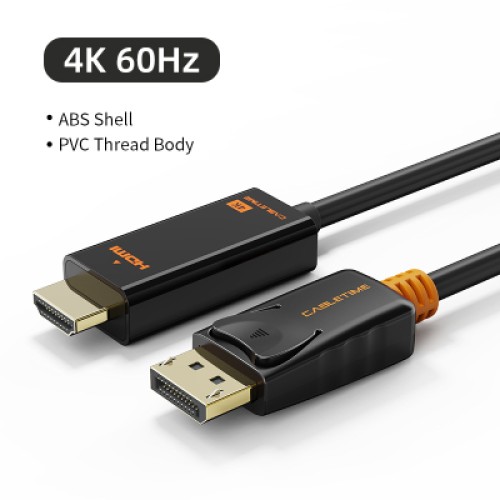 Кабель мультимедийный DisplayPort M to HDMI M 1.8m V1.2 4K60Hz Cabletime (CA915316) Кабель мультимедийный DisplayPort M to HDMI M 1.8m V1.2 4K60Hz Cabletime (CA915316)