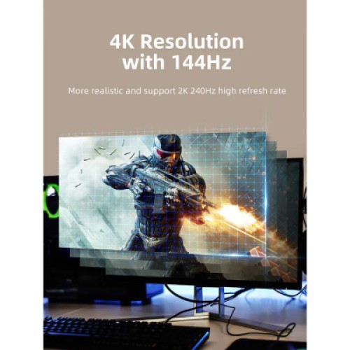 Кабель мультимедийный DisplayPort M to HDMI M 8K60Hz Cabletime (CA916405) Кабель мультимедийный DisplayPort M to HDMI M 8K60Hz Cabletime (CA916405)