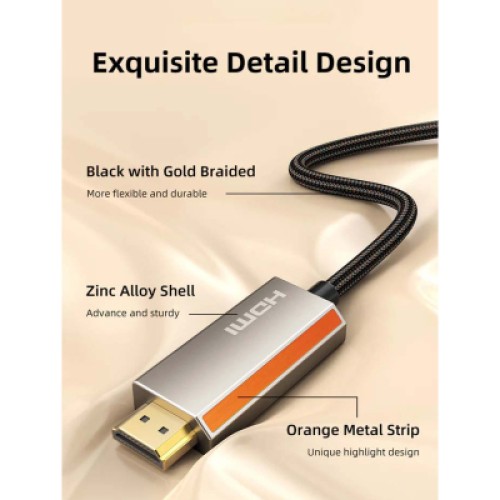 Кабель мультимедийный DisplayPort M to HDMI M 8K60Hz Cabletime (CA916405) Кабель мультимедийный DisplayPort M to HDMI M 8K60Hz Cabletime (CA916405)