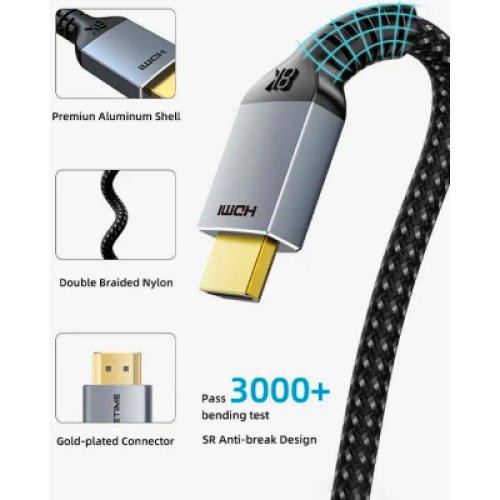 Кабель мультимедийный HDMI M to HDMI M 3.0m V2.1 8K60Hz Cabletime (CA915842) Кабель мультимедийный HDMI M to HDMI M 3.0m V2.1 8K60Hz Cabletime (CA915842)