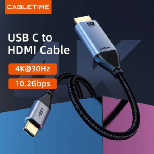 Кабель мультимедийный USB-C to HDMI M 3.0m V1.4 4K30Hz Cabletime (CA915378) Кабель мультимедийный USB-C to HDMI M 3.0m V1.4 4K30Hz Cabletime (CA915378)