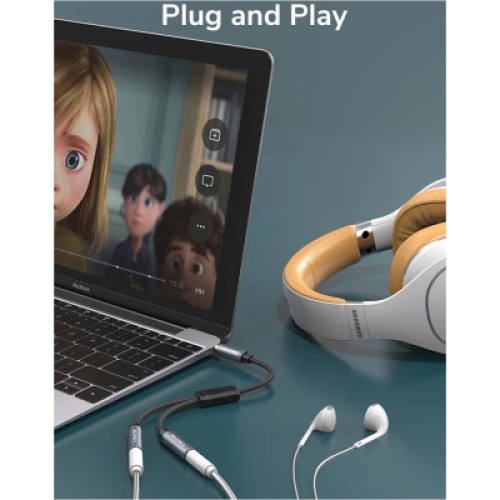 Кабель мультимедийный 3.5mm M to 2x3.5mm F 0.2m Cabletime (CA915248)