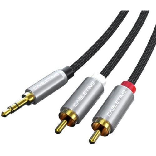Кабель мультимедийный 3.5mm M to 2xRCA M 1.8m Cabletime (CA914005) Кабель мультимедийный 3.5mm M to 2xRCA M 1.8m Cabletime (CA914005)
