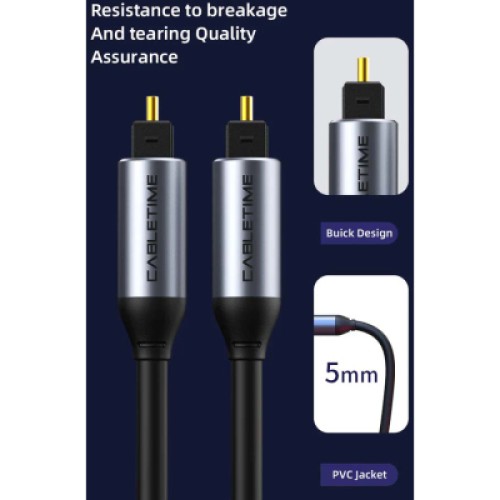 Кабель мультимедийный Optical Toslink 1.0m Cabletime (CA915286) Кабель мультимедийный Optical Toslink 1.0m Cabletime (CA915286)