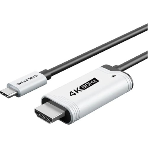 Кабель мультимедийный USB-C to HDMI M 2.0m PD100W 4K60Hz Cabletime (CA915798) Кабель мультимедийный USB-C to HDMI M 2.0m PD100W 4K60Hz Cabletime (CA915798)