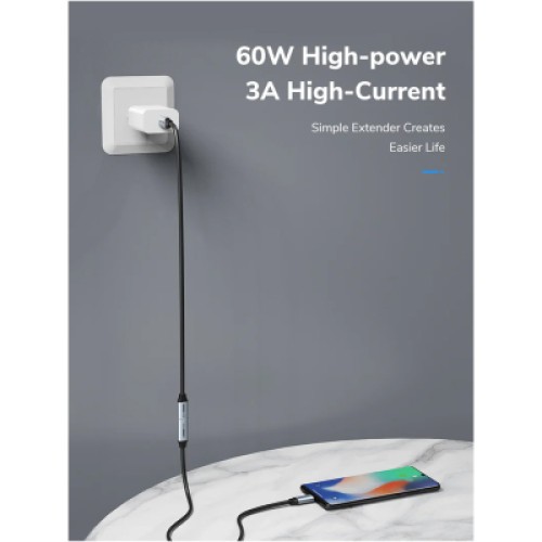 Дата кабель USB-C M to USB-C F 0.5m 5Gbps 60W 4K60Hz Cabletime (CA913664) Дата кабель USB-C M to USB-C F 0.5m 5Gbps 60W 4K60Hz Cabletime (CA913664)