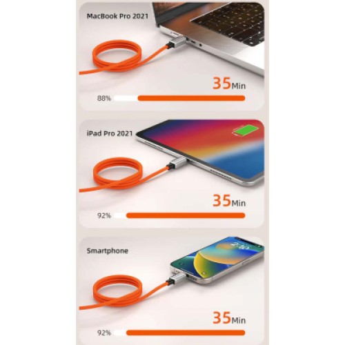 Дата кабель USB-C to USB-C 2.0m PD240W magnetic Cabletime (CA915729) Дата кабель USB-C to USB-C 2.0m PD240W magnetic Cabletime (CA915729)