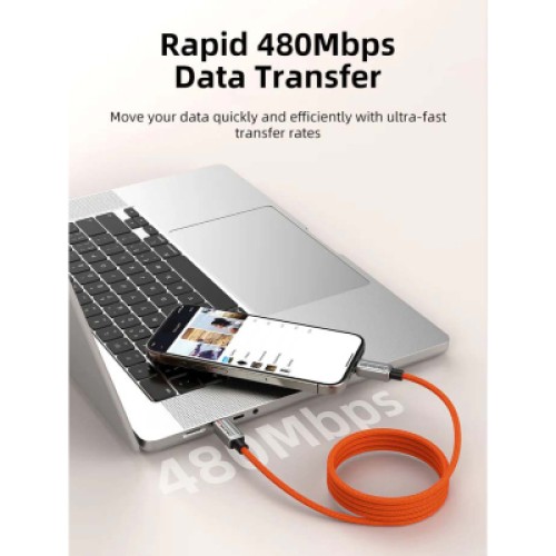 Дата кабель USB-C to USB-C 2.0m PD240W magnetic Cabletime (CA915729) Дата кабель USB-C to USB-C 2.0m PD240W magnetic Cabletime (CA915729)