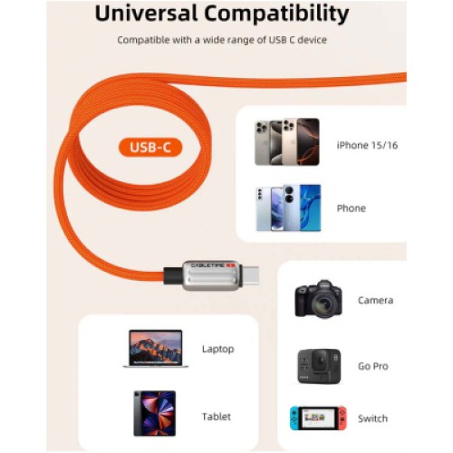 Дата кабель USB-C to USB-C 2.0m PD240W magnetic Cabletime (CA915729) Дата кабель USB-C to USB-C 2.0m PD240W magnetic Cabletime (CA915729)