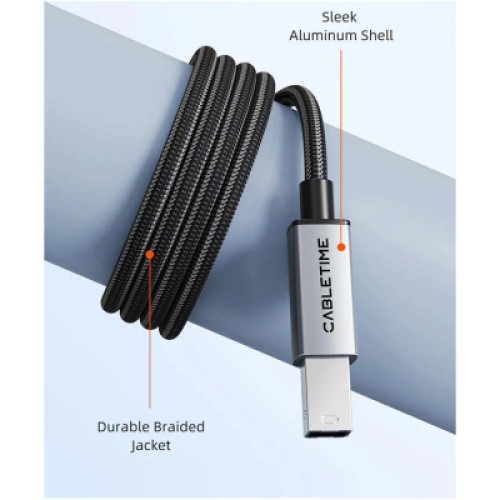 Кабель для принтера USB 2.0 AM/BM 2.0m Cabletime (CA915217) Кабель для принтера USB 2.0 AM/BM 2.0m Cabletime (CA915217)