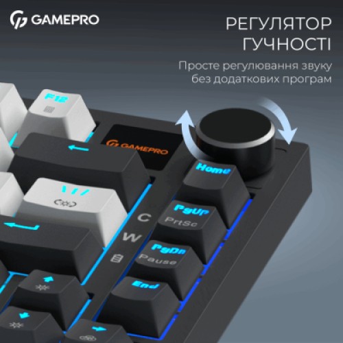 Клавиатура GamePro Asgard Valhalla Pro MK160B-D-Pro Rainy Switch Wireless/Bluetooth/USB UA Black (MK160B-D-Pro)