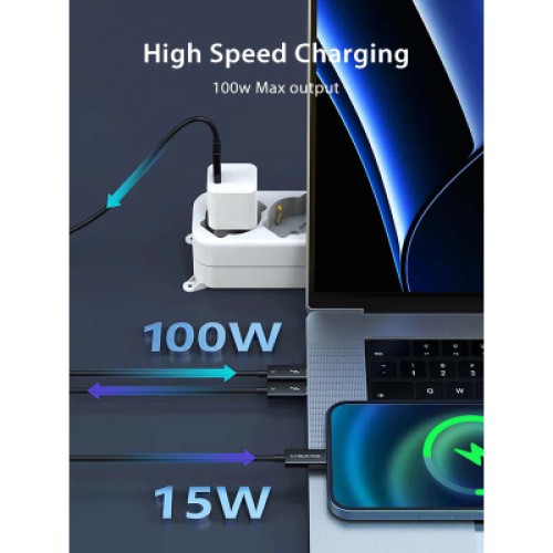 Дата кабель USB-C to USB-C 0.5m Thunderbolt 3 100W (20V/5A) 5K60Hz Cabletime (CA915392) Дата кабель USB-C to USB-C 0.5m Thunderbolt 3 100W (20V/5A) 5K60Hz Cabletime (CA915392)