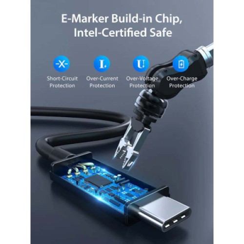 Дата кабель USB-C to USB-C 0.5m Thunderbolt 3 100W (20V/5A) 5K60Hz Cabletime (CA915392) Дата кабель USB-C to USB-C 0.5m Thunderbolt 3 100W (20V/5A) 5K60Hz Cabletime (CA915392)