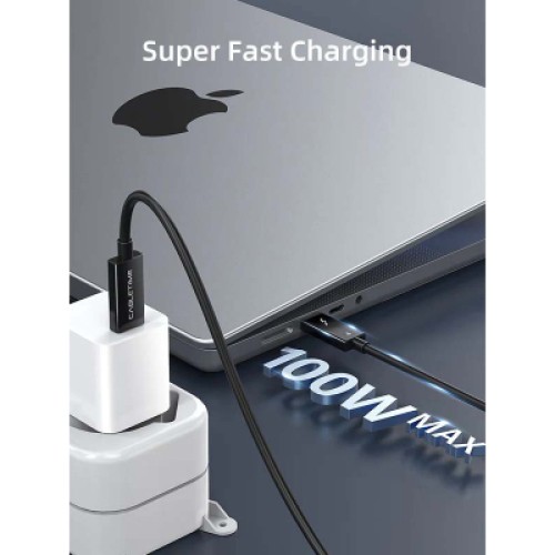 Дата кабель USB-C to USB-C 1.0m Thunderbolt 4 100W (20V/5A) 8K60Hz Cabletime (CA915422) Дата кабель USB-C to USB-C 1.0m Thunderbolt 4 100W (20V/5A) 8K60Hz Cabletime (CA915422)