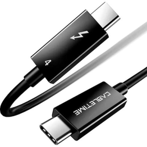 Дата кабель USB-C to USB-C 1.0m Thunderbolt 4 100W (20V/5A) 8K60Hz Cabletime (CA915422) Дата кабель USB-C to USB-C 1.0m Thunderbolt 4 100W (20V/5A) 8K60Hz Cabletime (CA915422)