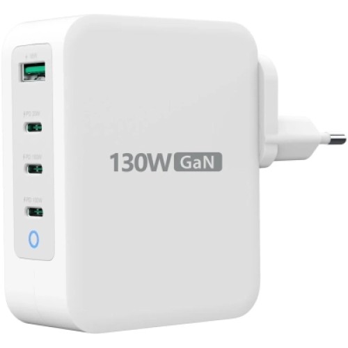 Зарядное устройство J5create 1xUSB + 3xUSB-C 130W GaN QC3.0/PD/PPS (JUP43130E-EN)