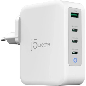 Зарядное устройство J5create 1xUSB + 3xUSB-C 130W GaN QC3.0/PD/PPS (JUP43130E-EN)