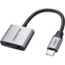 Переходник USB-C M to 3.5mm F + USB-C F PD60W Cabletime (CA915750) Переходник USB-C M to 3.5mm F + USB-C F PD60W Cabletime (CA915750)
