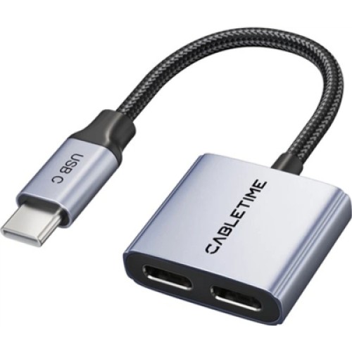 Переходник USB-C M to USB-C F Audio + USB-C F PD60W Cabletime (CA915781) Переходник USB-C M to USB-C F Audio + USB-C F PD60W Cabletime (CA915781)