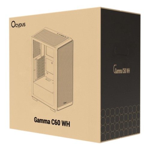 Корпус для ПК OCYPUS GAMMA C60 WH (GAMMA-C60-WHG000XX-GL)
