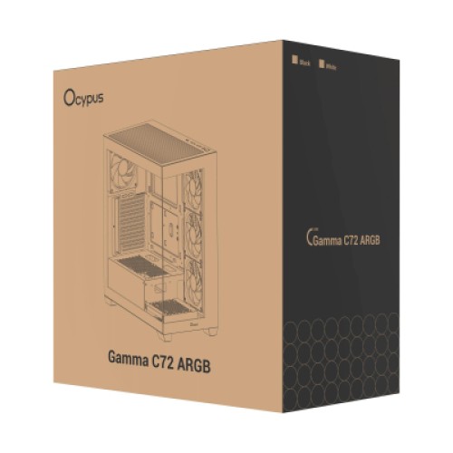 Корпус для ПК OCYPUS GAMMA C72 WH ARGB (GAMMA-C72-WHD400XX-GL)