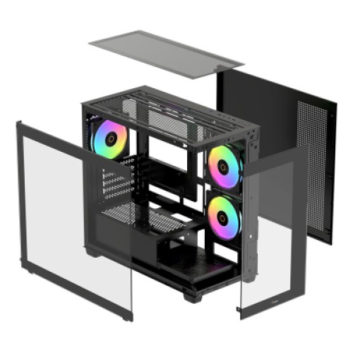 Корпус для ПК OCYPUS GAMMA C52 BK ARGB (GAMMA-C52-BKD300XX-GL)