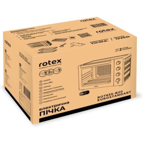 Электропечь Rotex ROT655-B2G EUROSTANDART