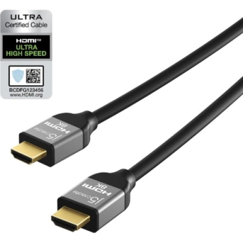 Кабель мультимедийный HDMI M to HDMI M 2.0m V2.1 8K 60Hz HDR10 HLG 48Gbp J5create (JDC53-N) Кабель мультимедийный HDMI M to HDMI M 2.0m V2.1 8K 60Hz HDR10 HLG 48Gbp J5create (JDC53-N)