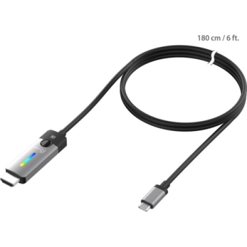 Кабель мультимедийный USB-C to HDMI M 1.8m 8K 60Hz LED RGB J5create (JCC157-N) Кабель мультимедийный USB-C to HDMI M 1.8m 8K 60Hz LED RGB J5create (JCC157-N)