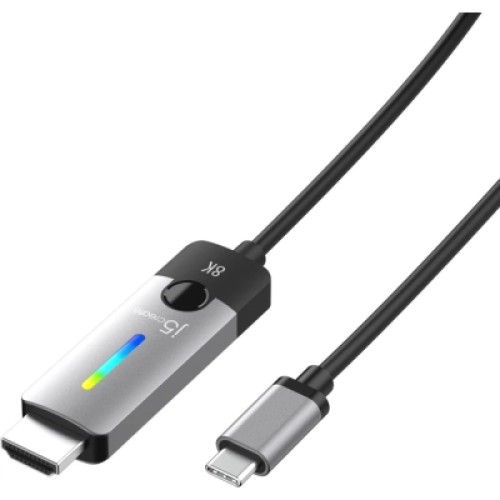 Кабель мультимедийный USB-C to HDMI M 1.8m 8K 60Hz LED RGB J5create (JCC157-N) Кабель мультимедийный USB-C to HDMI M 1.8m 8K 60Hz LED RGB J5create (JCC157-N)