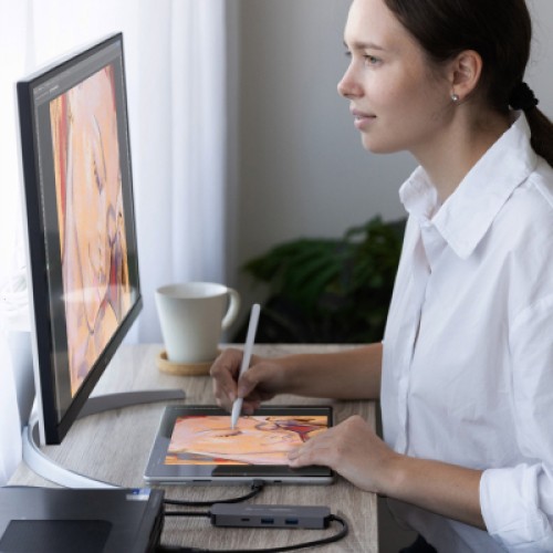 Концентратор J5create USB-C + USB A to 2xUSB + USB-C switch hub (JCH462-N) Концентратор J5create USB-C + USB A to 2xUSB + USB-C switch hub (JCH462-N)