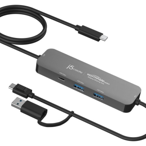 Концентратор J5create USB-C + USB A to 2xUSB + USB-C switch hub (JCH462-N) Концентратор J5create USB-C + USB A to 2xUSB + USB-C switch hub (JCH462-N)
