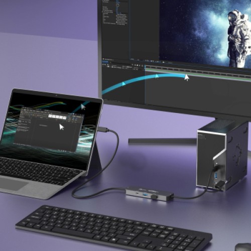 Концентратор J5create USB-C + USB A to 2xUSB + USB-C switch hub (JCH462-N) Концентратор J5create USB-C + USB A to 2xUSB + USB-C switch hub (JCH462-N)