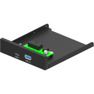 Концентратор Gembird 3.5" front panel USB 3.1 + USB-C black (FDI3-U3C-01)