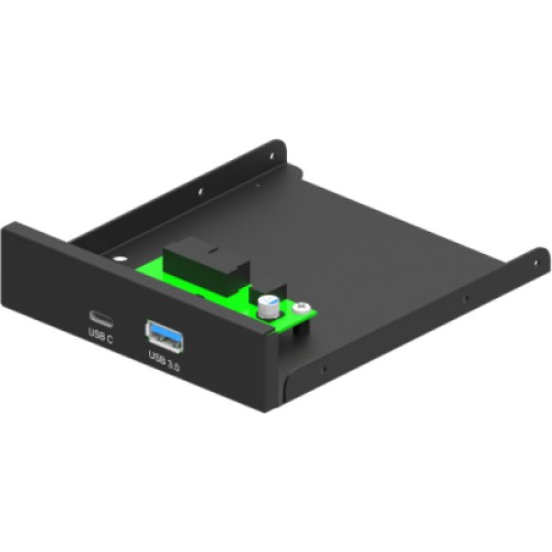Концентратор Gembird 3.5" front panel USB 3.1 + USB-C black (FDI3-U3C-01) Концентратор Gembird 3.5" front panel USB 3.1 + USB-C black (FDI3-U3C-01)