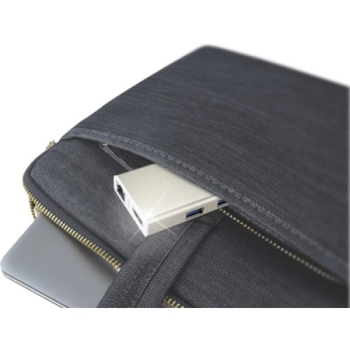 Концентратор J5create USB-C 5-in-1 2xUSB 3.0 + HDMI 4K + USB-C PD + RJ45 1000Mbps gray (JCA374-N)